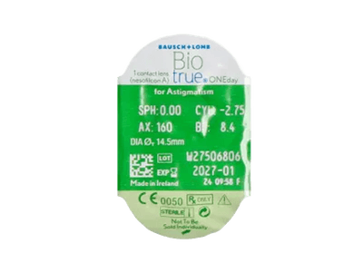 Biotrue ONEday for Astigmatism (30 φακοί) - Προεπισκόπηση πακέτου φυσαλίδας