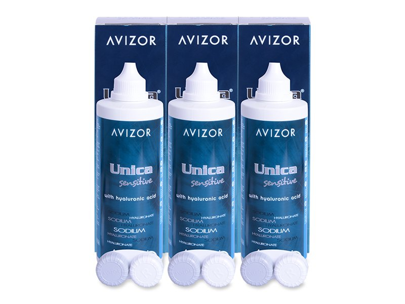 Υγρό Avizor Unica Sensitive 3 x 350 ml  - Oικονομικό διάλυμα τριών πακέτων