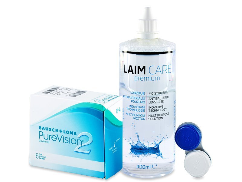 PureVision 2 (6 φακοί) + Υγρό Laim-Care 400ml