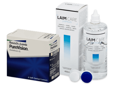 PureVision (6 φακοί) + Υγρό Laim Care 400 ml