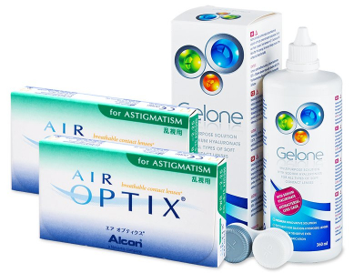 Air Optix for Astigmatism (2x3 φακοί) + Υγρό Gelone 360 ml - Παλαιότερη σχεδίαση