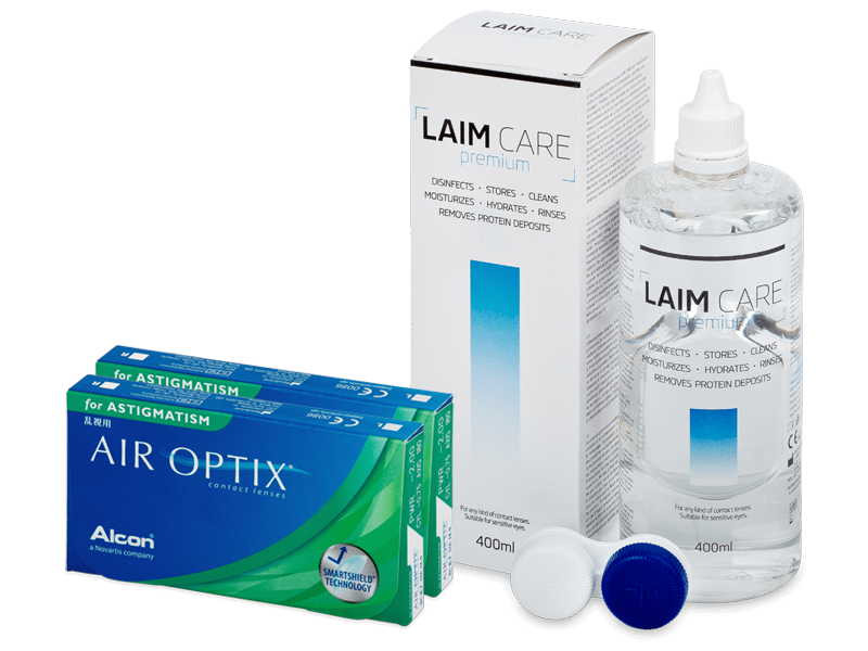Air Optix for Astigmatism (2x3 φακοί) + Υγρό Laim-Care 400ml - Πακέτο προσφοράς
