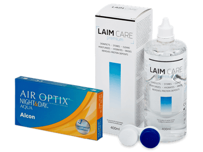 Air Optix Night and Day Aqua + Υγρό Laim Care 400 ml - Πακέτο προσφοράς