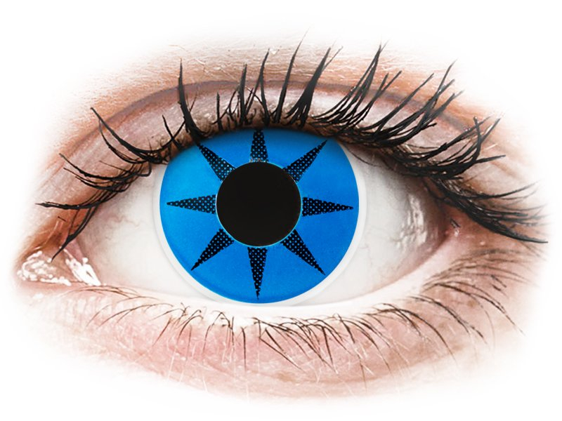 ColourVUE Crazy Lens - Blue Star - Μη διοπτρικοί (2 φακοί) - Έγχρωμοι φακοί επαφής