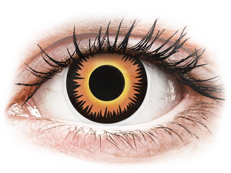 ColourVUE Crazy Lens - Orange Werewolf - Μη διοπτρικοί (2 φακοί) - Έγχρωμοι φακοί επαφής