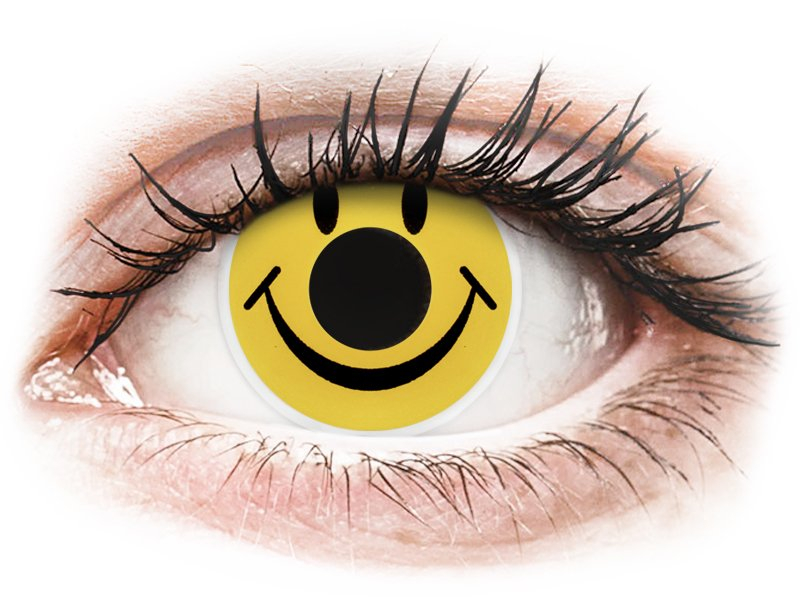 ColourVUE Crazy Lens - Smiley - Μη διοπτρικοί (2 φακοί) - Έγχρωμοι φακοί επαφής