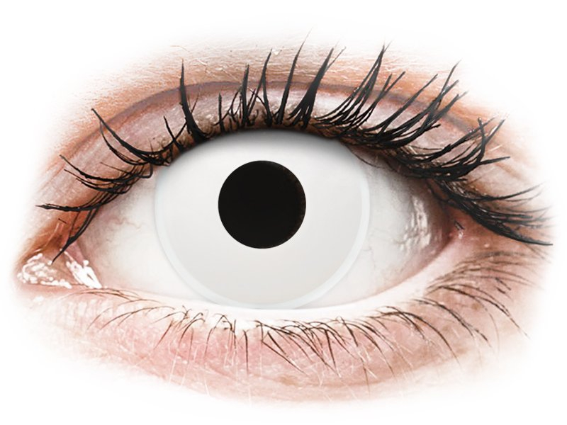ColourVUE Crazy Lens - WhiteOut - Μη διοπτρικοί (2 φακοί) - Έγχρωμοι φακοί επαφής