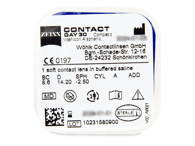 Carl Zeiss Contact Day 30 Compatic (6 φακοί) - Προεπισκόπηση πακέτου φυσαλίδας