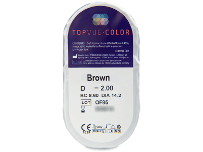 TopVue Color - Brown - Διοπτρικοί (2 φακοί) - Προεπισκόπηση πακέτου φυσαλίδας