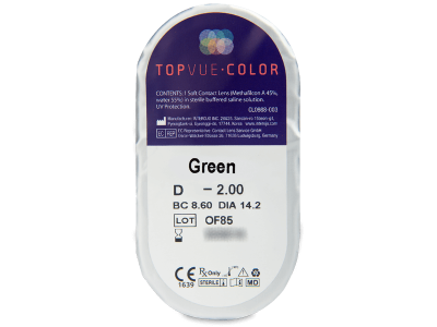 TopVue Color - Green - Διοπτρικοί (2 φακοί) - Προεπισκόπηση πακέτου φυσαλίδας