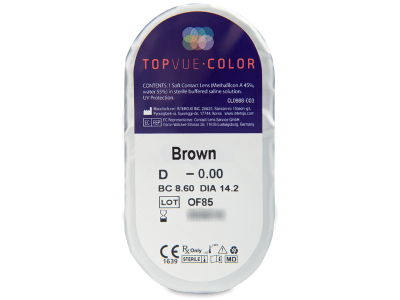 TopVue Color - Brown - Μη διοπτρικοί (2 φακοί) - Προεπισκόπηση πακέτου φυσαλίδας