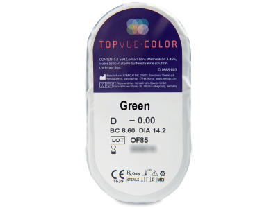 TopVue Color - Green - Μη διοπτρικοί (2 φακοί) - Προεπισκόπηση πακέτου φυσαλίδας