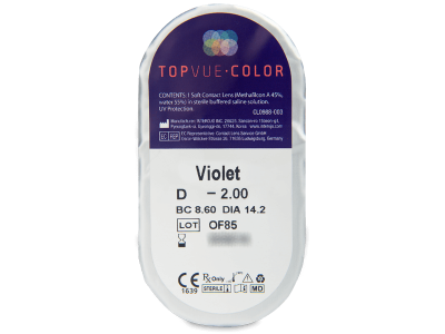 TopVue Color - Violet - Διοπτρικοί (2 φακοί) - Προεπισκόπηση πακέτου φυσαλίδας