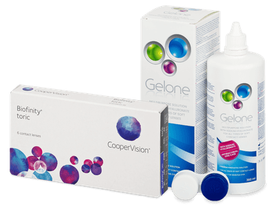 Biofinity Toric (6 φακοί) + Υγρό Gelone 360 ml