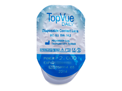 TopVue Daily (10+10 φακοί) - Προεπισκόπηση πακέτου φυσαλίδας
