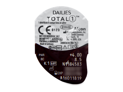 Dailies TOTAL1 (90 φακοί) - Προεπισκόπηση πακέτου φυσαλίδας