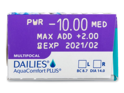Dailies AquaComfort Plus Multifocal (30 φακοί) - Προεπισκόπηση Χαρακτηριστικών