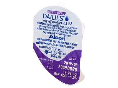 Dailies AquaComfort Plus Multifocal (30 φακοί) - Προεπισκόπηση πακέτου φυσαλίδας