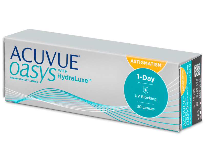 Acuvue Oasys 1-Day with HydraLuxe for Astigmatism (30 φακοί) - Αστιγματικός φακός επαφής