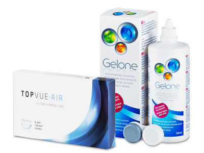 TopVue Air (6 φακοί) + Υγρό Gelone 360 ml