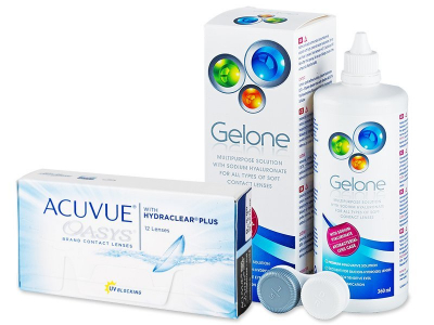 Acuvue Oasys (12 φακοί) + Υγρό Gelone 360 ml