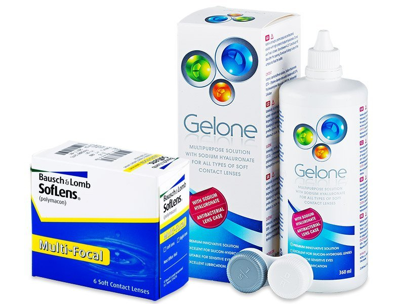 SofLens Multi-Focal (6 φακοί) + Υγρό Gelone 360 ml - Πακέτο προσφοράς