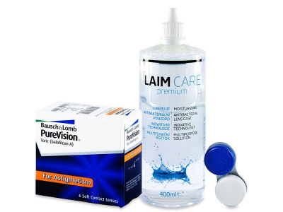 PureVision Toric (6 φακοί) + Υγρό Laim-Care 400 ml