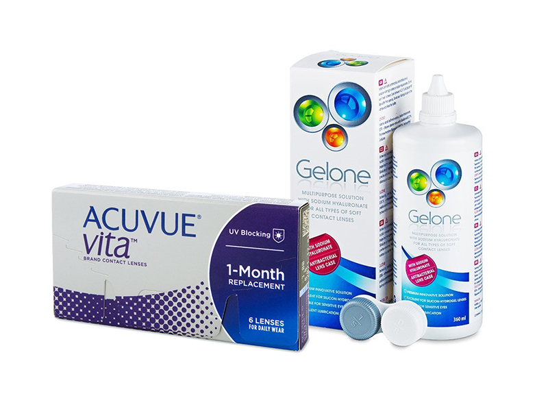 Acuvue Vita (6 φακοί) + Υγρό Gelone 360 ml