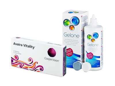 Avaira Vitality (3 φακοί) + Υγρό Gelone 360 ml