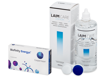 Biofinity Energys (3 φακοί) + Υγρό Laim-Care 400 ml