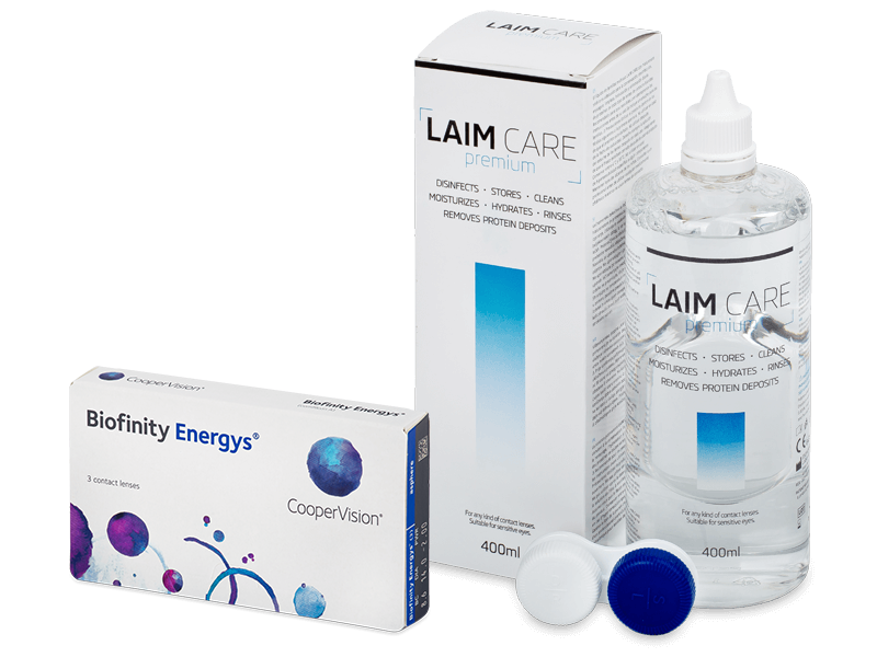 Biofinity Energys (3 φακοί) + Υγρό Laim-Care 400 ml - Πακέτο προσφοράς