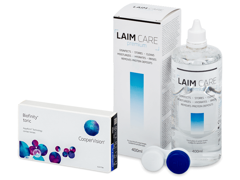 Biofinity Energys (6 φακοί) + Υγρό Laim-Care 400 ml - Πακέτο προσφοράς