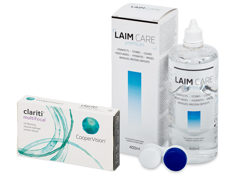 Clariti Multifocal (6 φακοί) + Υγρό Laim-Care 400 ml - Πακέτο προσφοράς