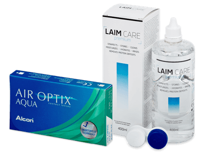 Air Optix Aqua (6 φακοί) + Υγρό Laim Care 400 ml