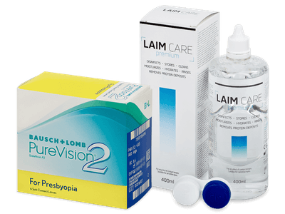 PureVision 2 for Presbyopia (6 φακοί) + Υγρό Laim Care 400 ml