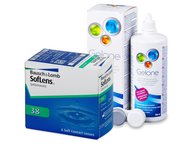 SofLens 38 (6 φακοί) + Υγρό Gelone 360 ml - Πακέτο προσφοράς