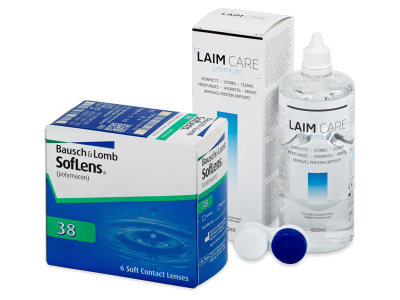 SofLens 38 (6 φακοί) + Υγρό Laim-Care 400 ml - Πακέτο προσφοράς