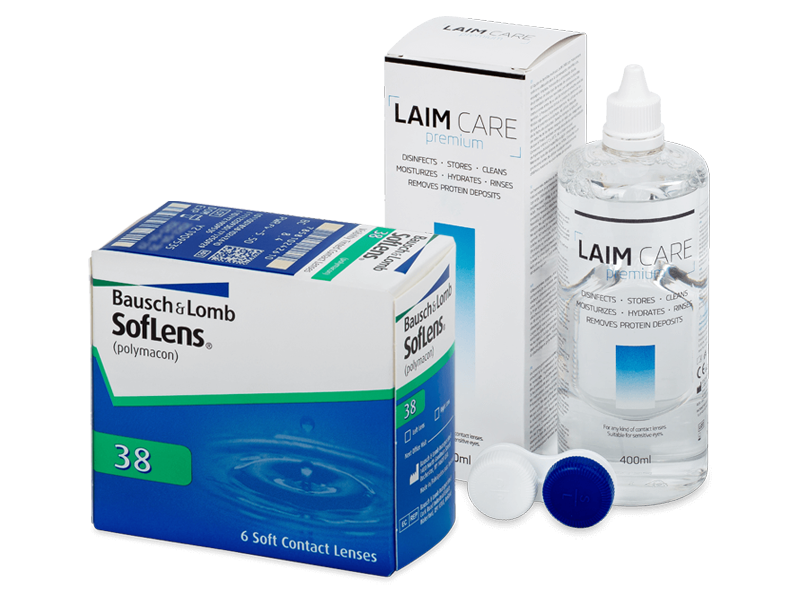 SofLens 38 (6 φακοί) + Υγρό Laim-Care 400 ml - Πακέτο προσφοράς