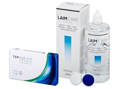 TopVue Air for Astigmatism (3 φακοί) + υγρό Laim-Care 400 ml