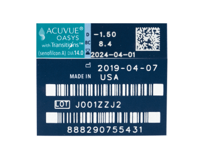 Acuvue Oasys with Transitions (6 φακοί) - Προεπισκόπηση Χαρακτηριστικών