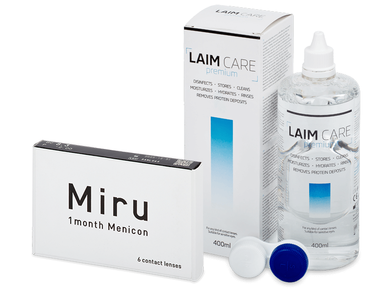 Miru 1month Menicon (6 φακοί) + Laim-Care Solution 400 ml - Πακέτο προσφοράς