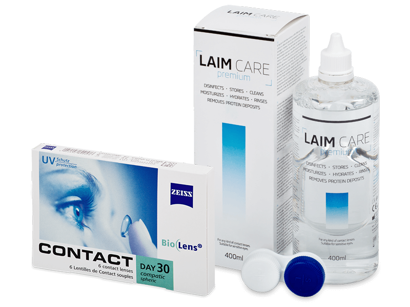 Carl Zeiss Contact Day 30 Compatic (6 φακοί) + Laim-Care Solution 400 ml - Πακέτο προσφοράς