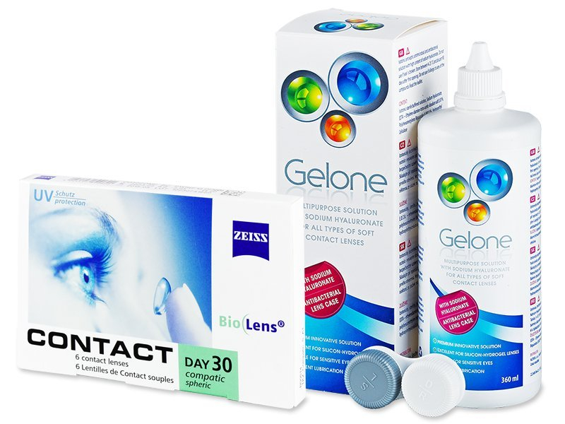 Carl Zeiss Contact Day 30 Compatic (6 φακοί) + Gelone Solution 360 ml - Πακέτο προσφοράς