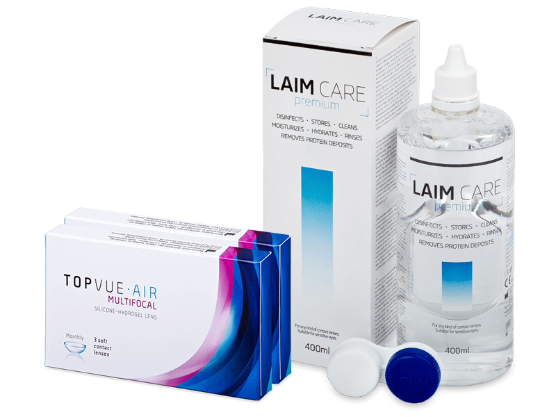 TopVue Air Multifocal (6 φακοί) + Υγρό Laim-Care 400 ml - Πακέτο προσφοράς