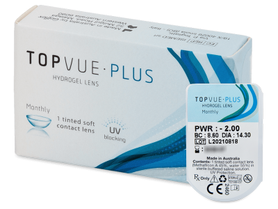 TopVue Monthly PLUS (1 φακός) - Μηνιαίοι φακοί επαφής