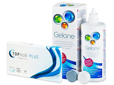 TopVue Monthly PLUS (6 φακοί) + Gelone Solution 360 ml - Παλαιότερη σχεδίαση
