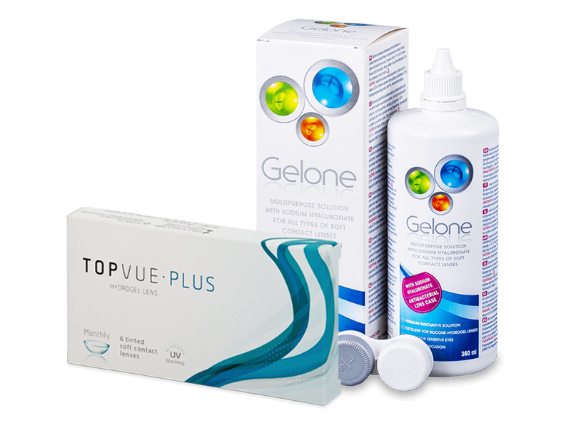 TopVue Monthly PLUS (6 φακοί) + Gelone Solution 360 ml - Πακέτο προσφοράς
