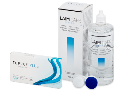 TopVue Monthly PLUS (6 φακοί) + Υγρό LAIM-CARE 400 ml - Παλαιότερη σχεδίαση