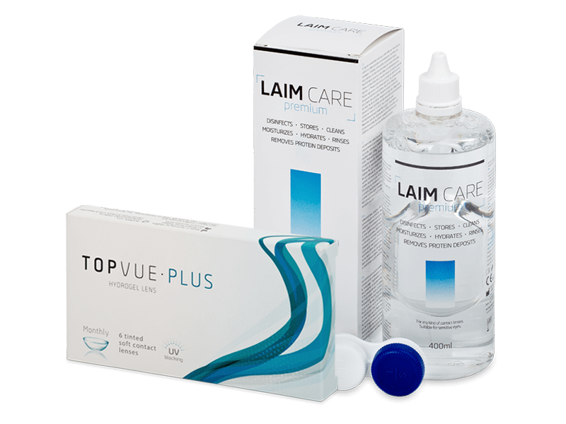 TopVue Monthly PLUS (6 φακοί) + Υγρό LAIM-CARE 400 ml - Πακέτο προσφοράς