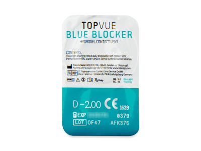 TopVue Blue Blocker (180 φακοί) - Προεπισκόπηση πακέτου φυσαλίδας